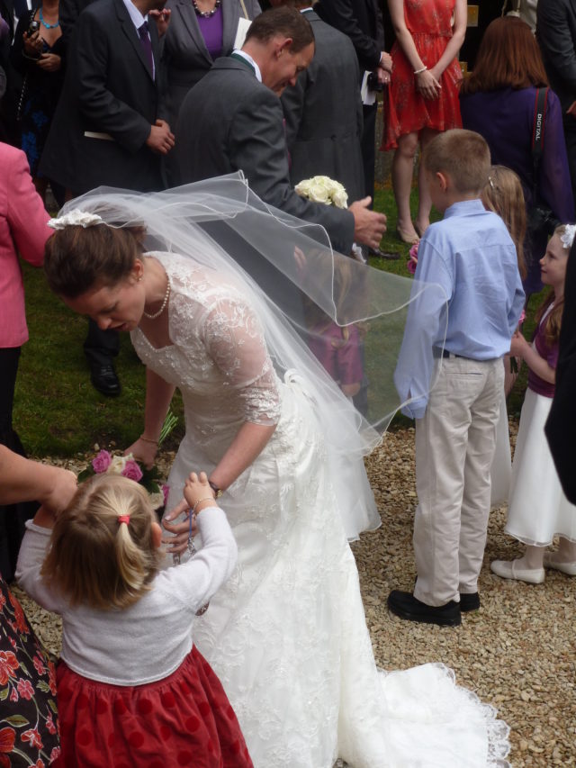 bride in lace