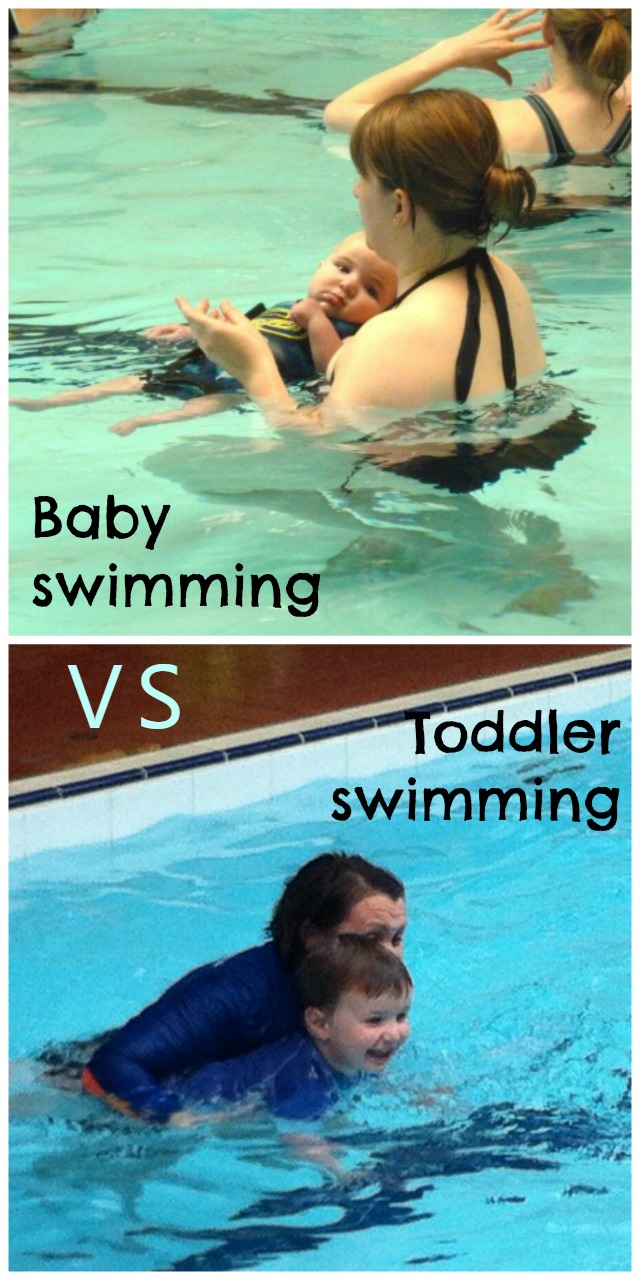 Baby swimming vs toddler swimming – what’s the difference?