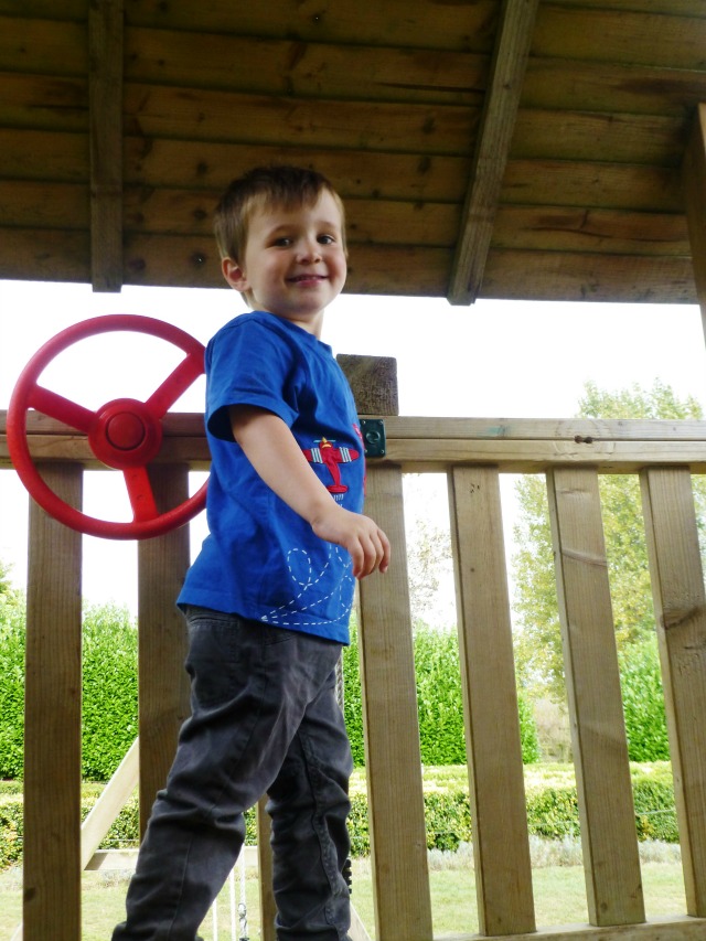 up the climbing frame