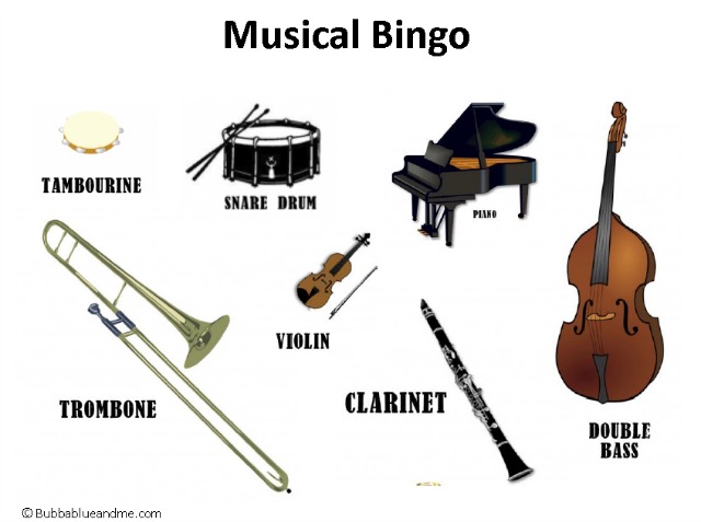 Musical Bingo for children - Bubbablue and me