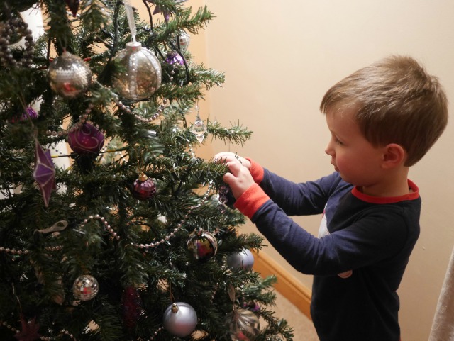 re-decorating the christmas tree