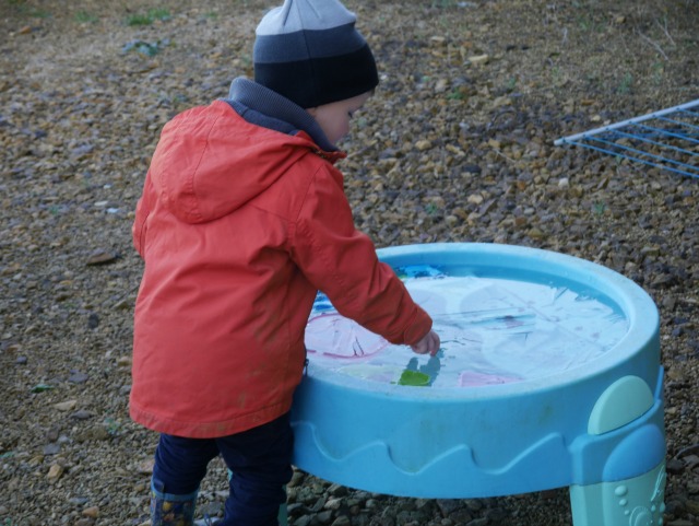 ice is broken in the water table
