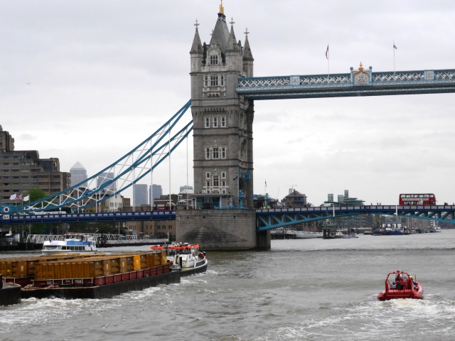 Tower bridge and jet boats