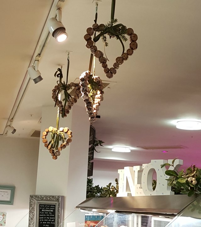 pretty decorations at Warwick Arts Centre cafe
