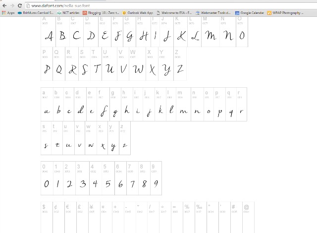 example of fonts from dafont