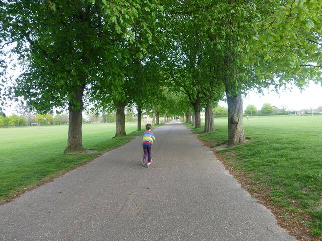 scooting in Eaton Park