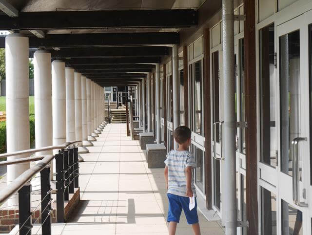 corridor at fishbourne roman palace