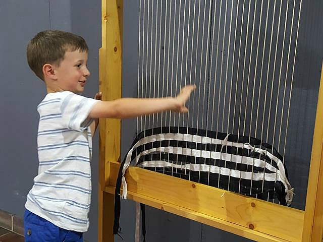 ribbon weaving at fishbourne roman palace