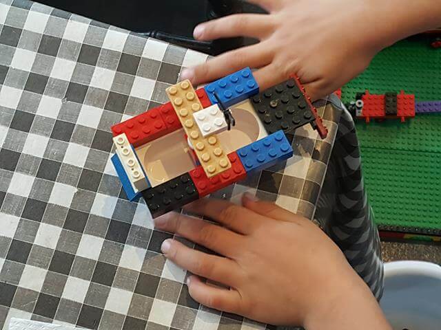 making creations at lego cafe