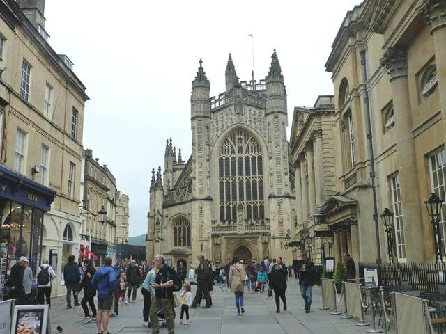 bath abbey from the square