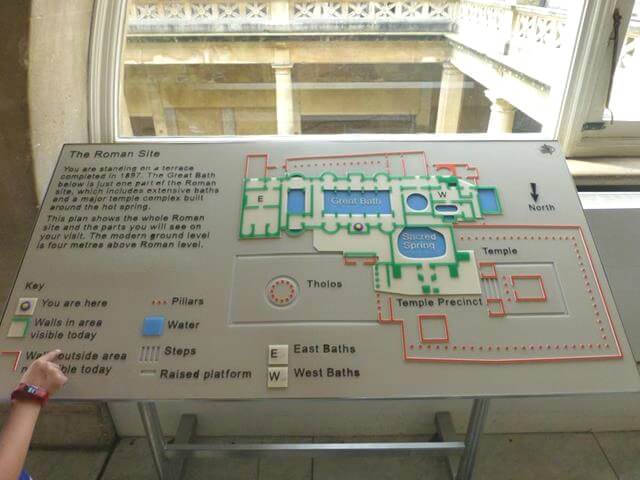 map of roman baths