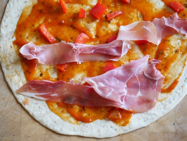 pizza wrap topping