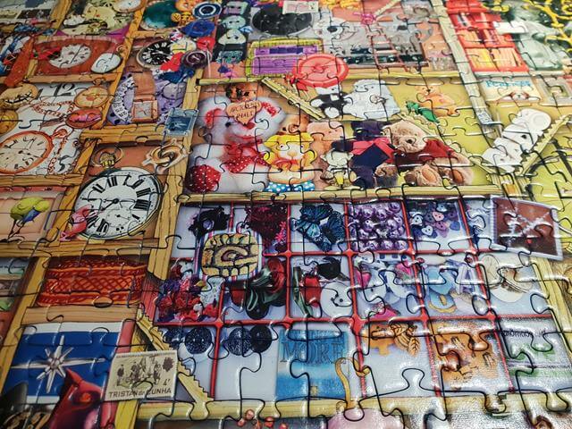 completing collectors cupboard puzzle