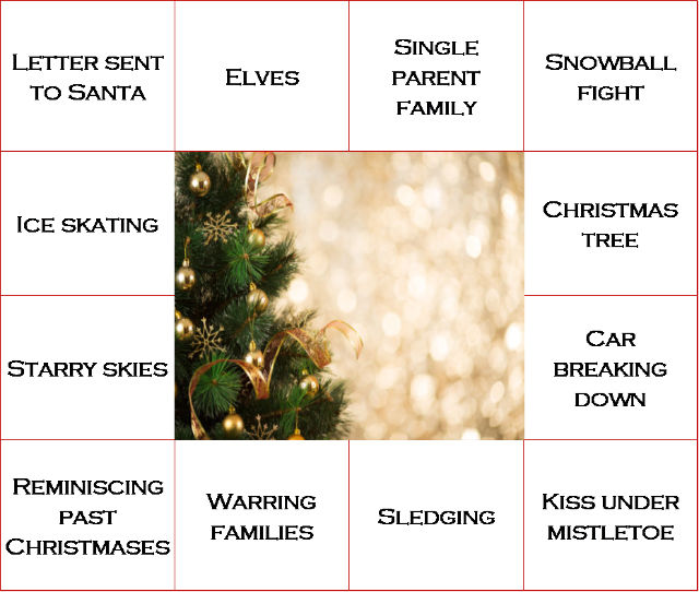 example christmas bingo movie card