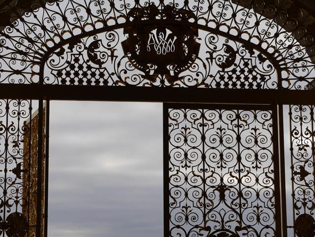 gold ironwork gates