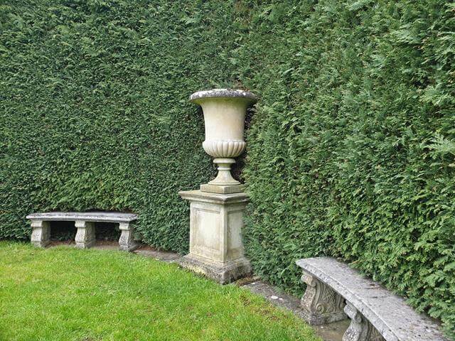 stone urn statue at waterperry