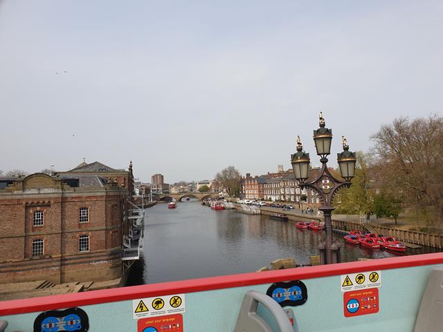 view from bus over the river ouse