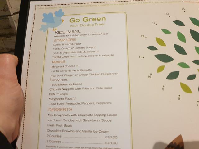 forest pines children's menu