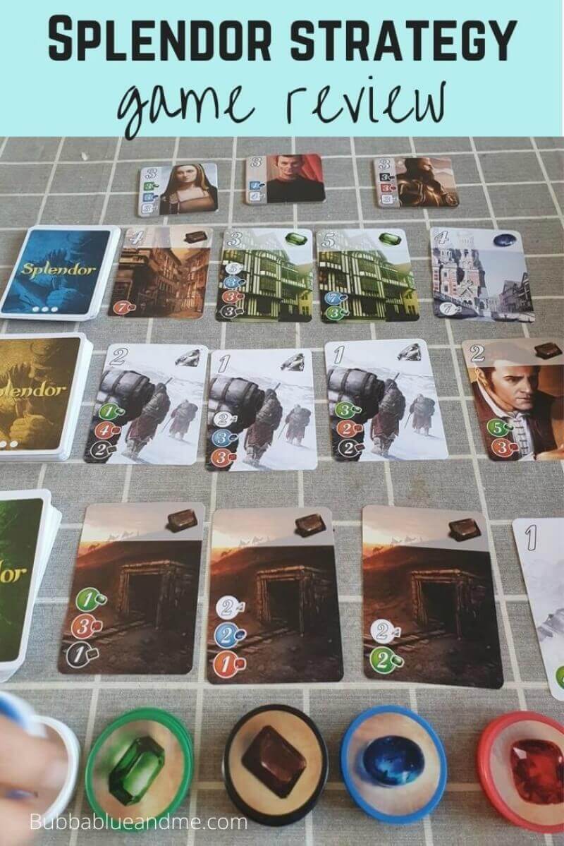 Splendor game review with card set up