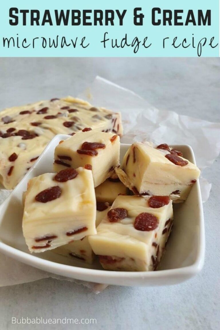 Strawberries and cream fudge recipe .