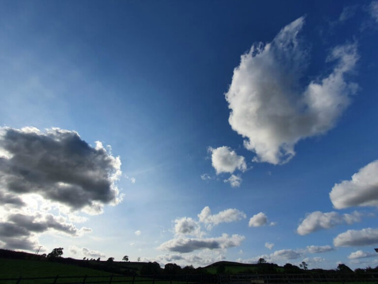 clouds against a blue sky