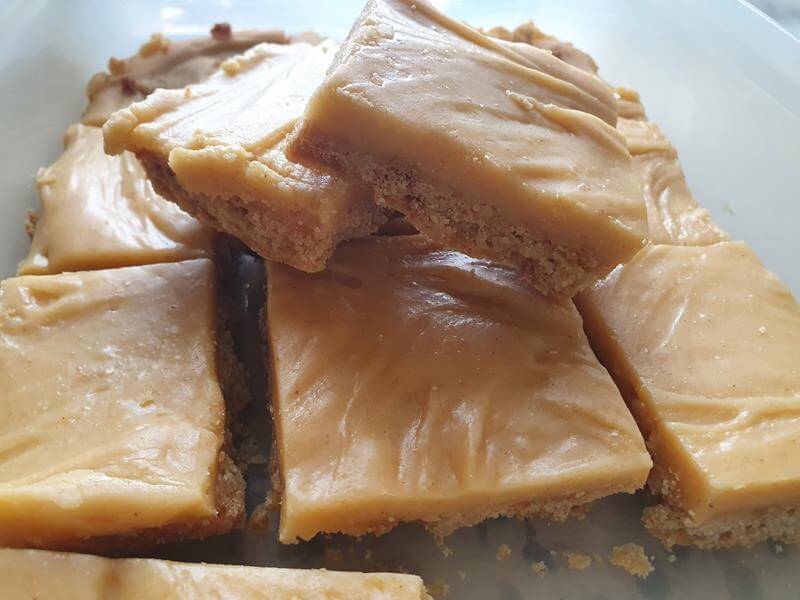 ginger crunch slices piled up