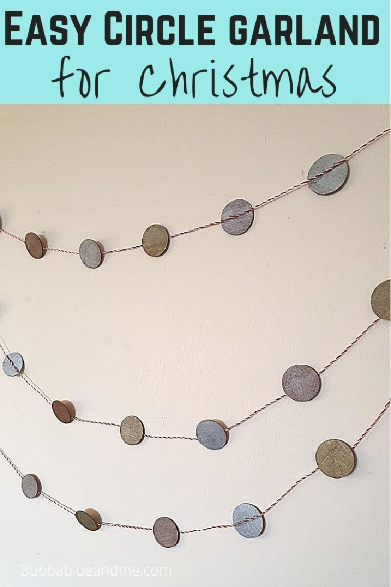 Easy homemade Christmas wooden garland