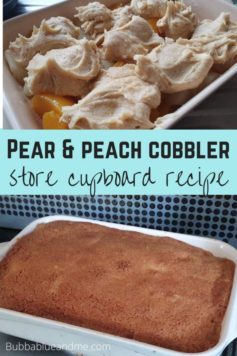 pear and peach cobbler