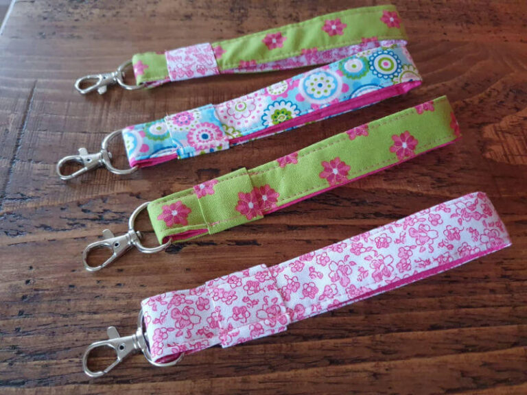 4 handsewn wristlet keyfobs