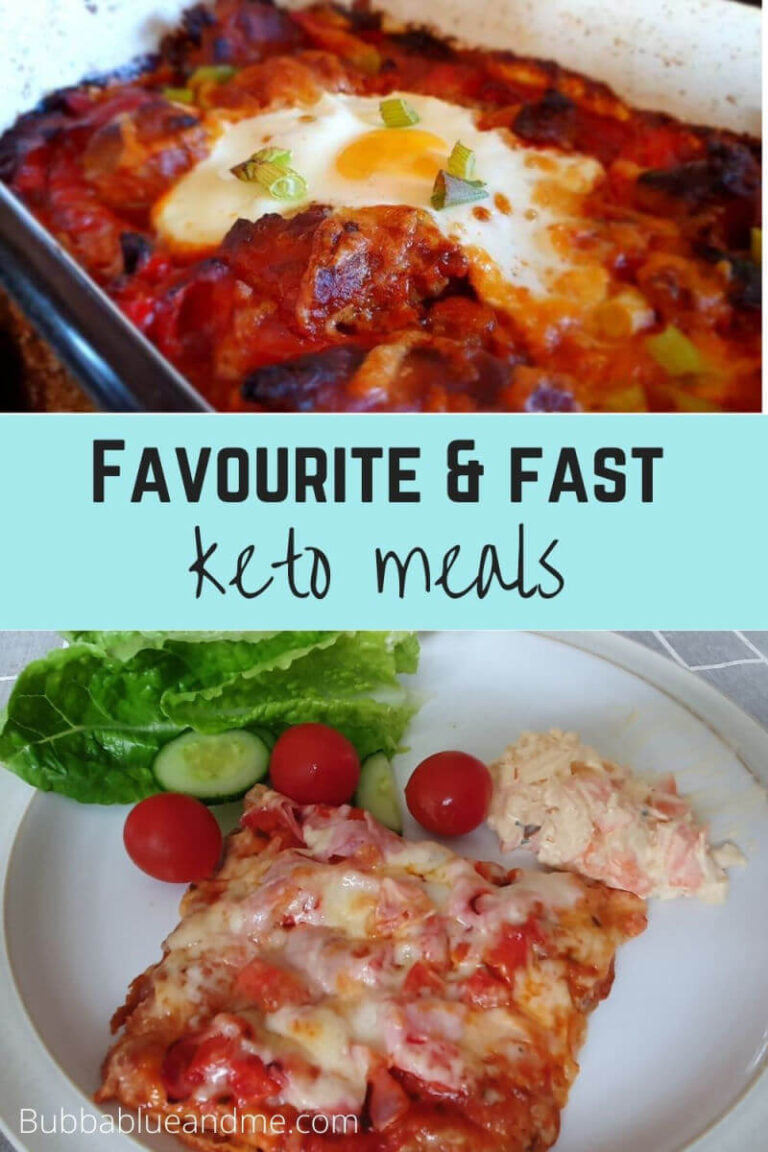 Favourite keto meals, savoury and sweet