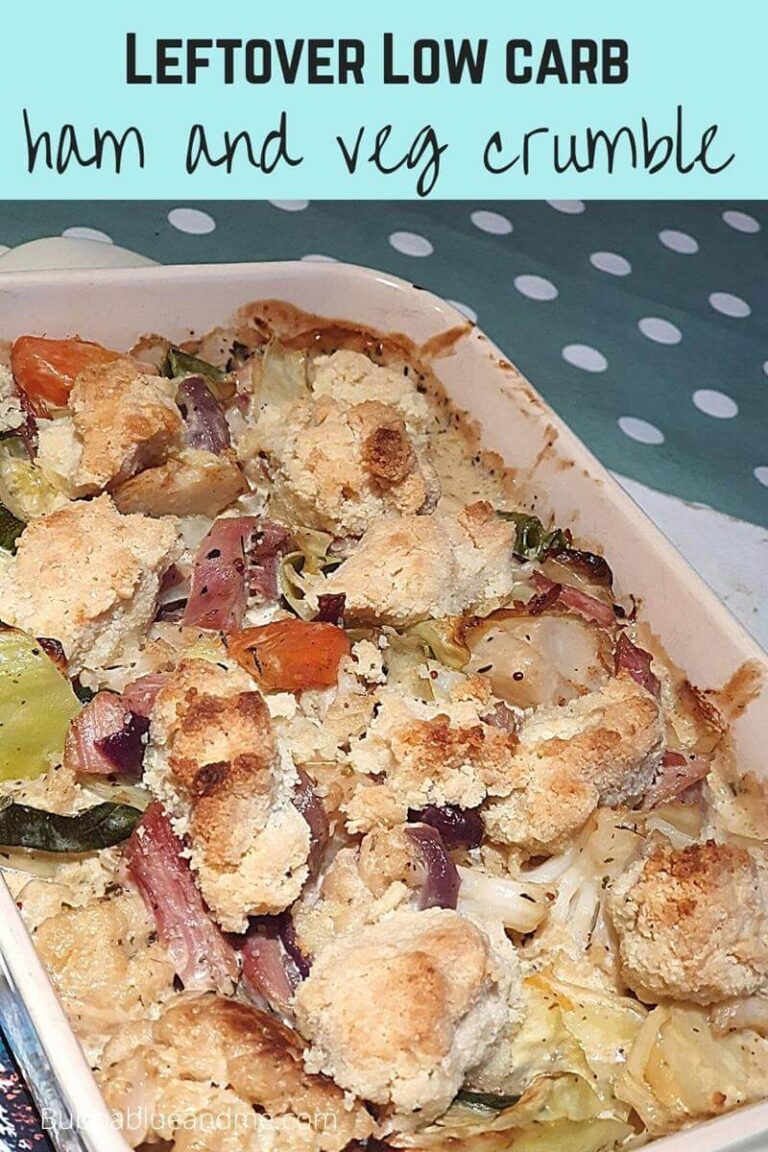 Low carb ham and vegetable savoury crumble recipe