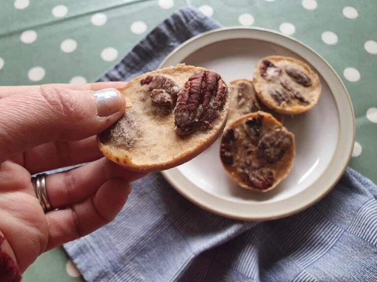 showing a pecan praline without sugar