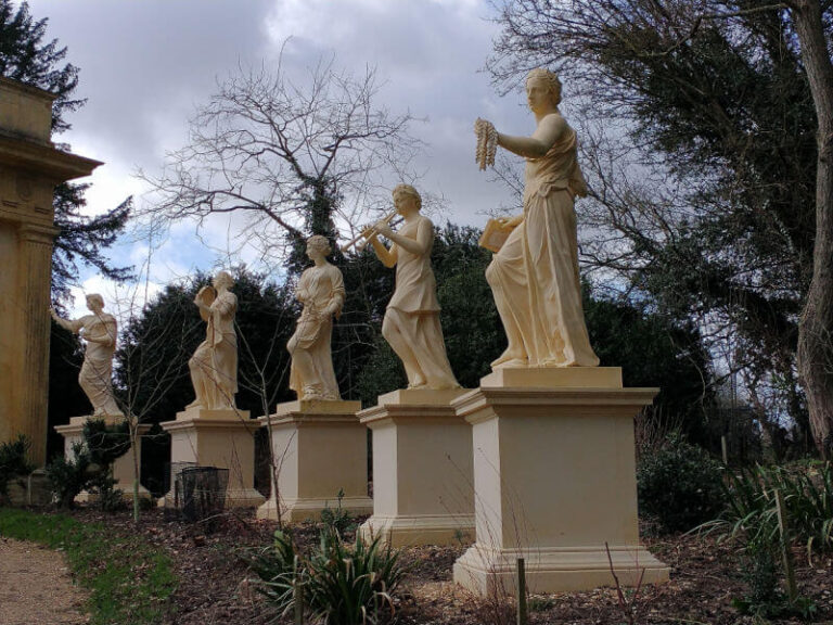 statues in a row at Stowe