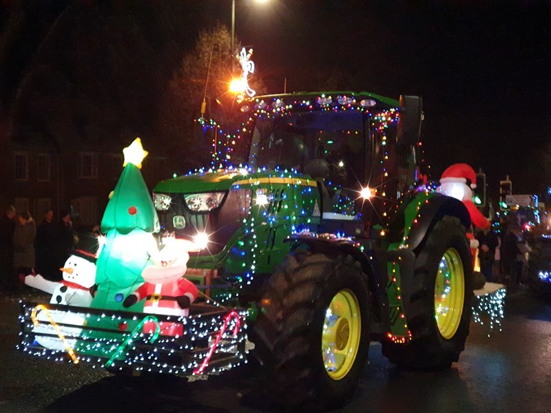 decorated john deere tractor