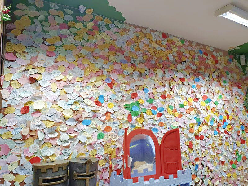 post it visitors wall at robin hood experience