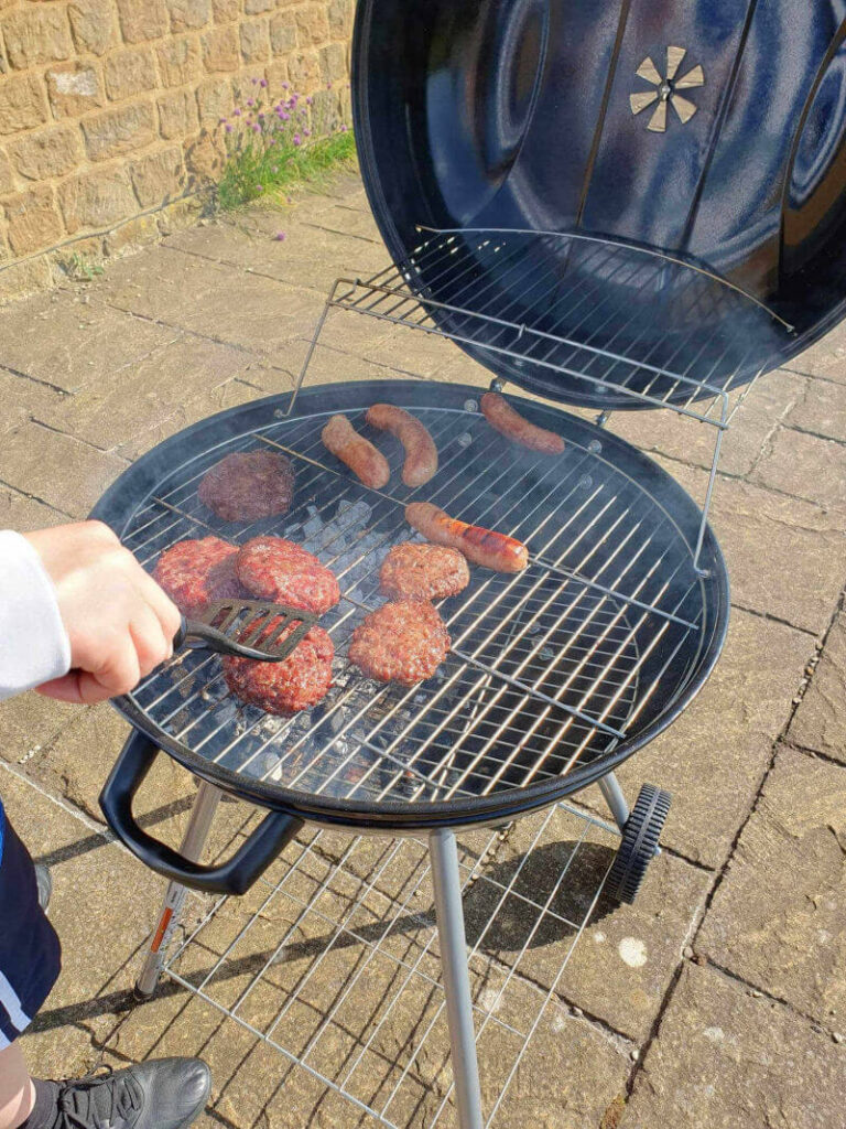 cooking meat on the bbq