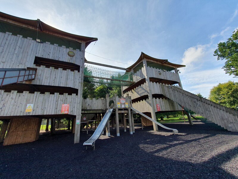 wooden fort play areas