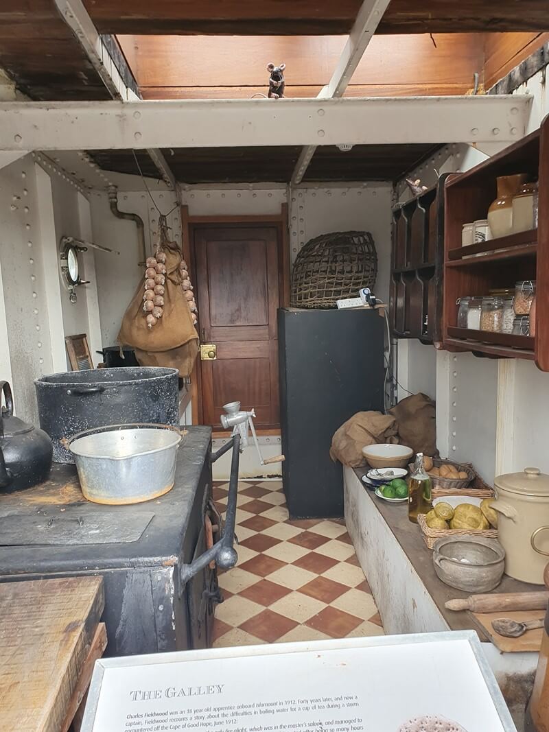 galley display on tall ship