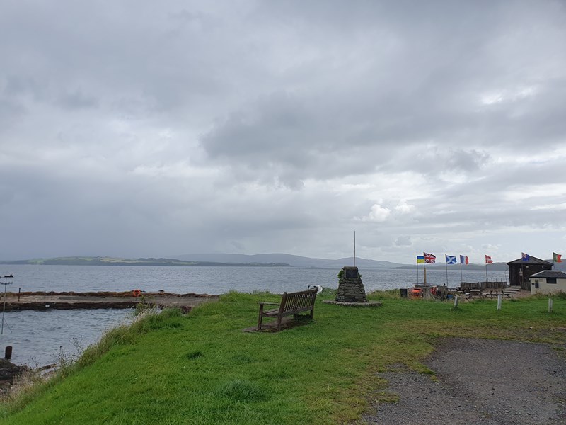 looking over the water at Kilchattan Bay pier