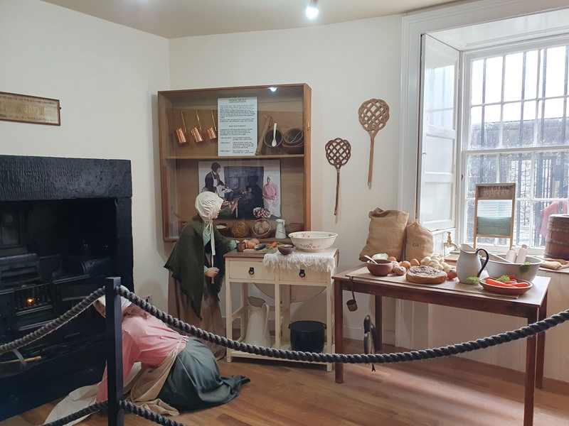 prison kitchen set up at inveraray jail