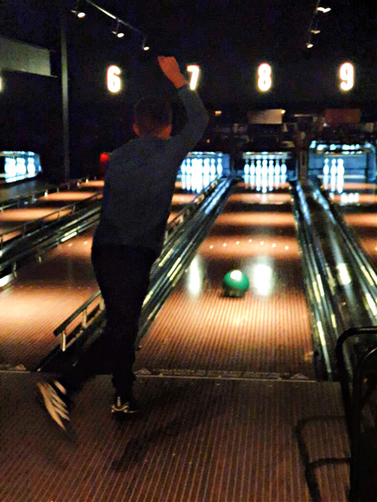 boy ten pin bowling