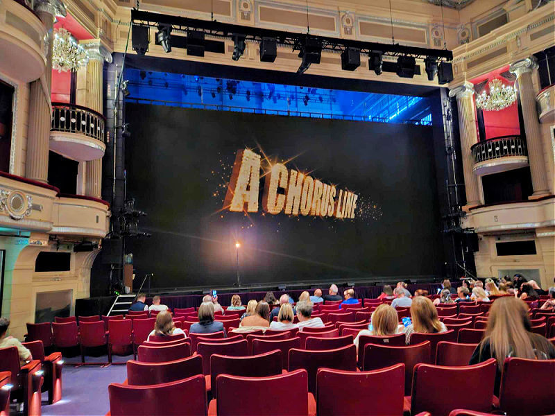 a chorus line view of the stage