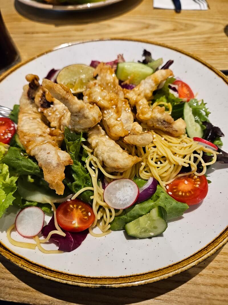 crispy beef with noodle salad