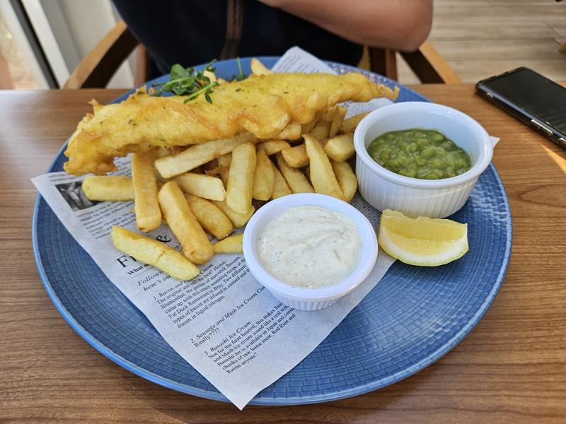 fish and chips dinner at cobh hotel