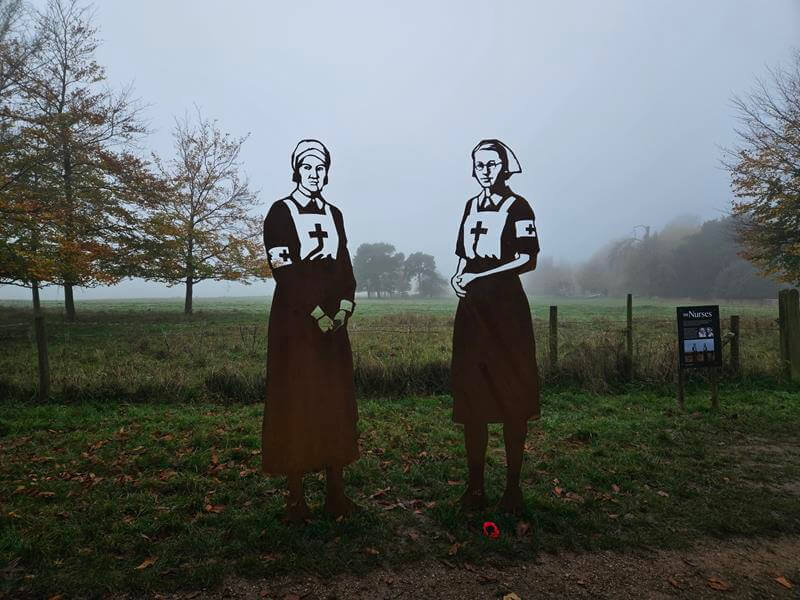 2 female nurse silhouettes