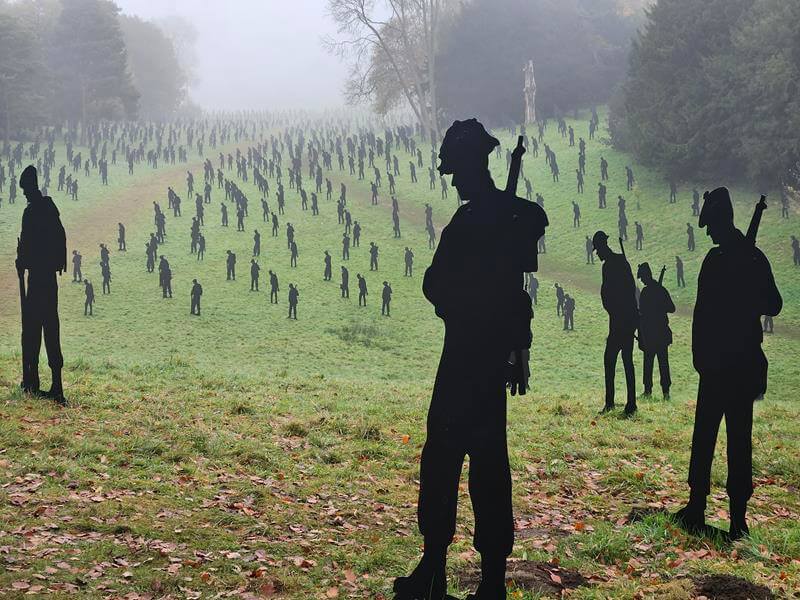 standing with giants installation of armed forces lost on D Day