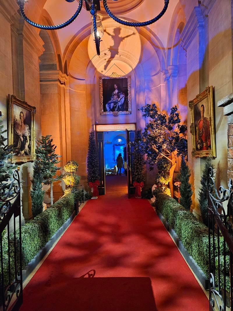 corridor christmas display of london streets