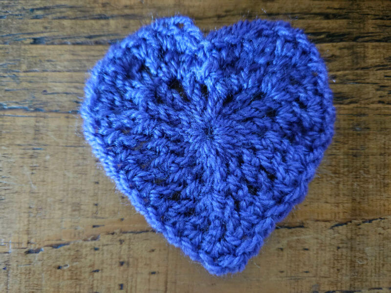 3rd round complete for finished crochet heart