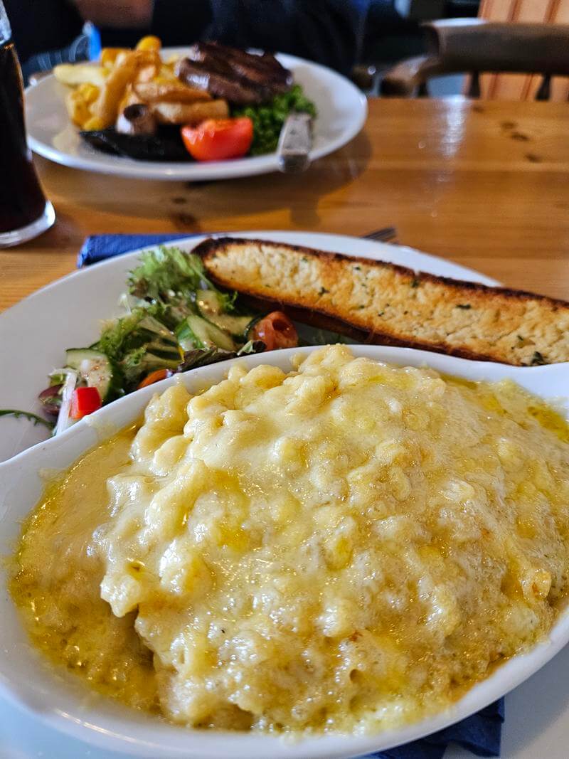 3 cheese macaroni at Dolphin Tavern and steak dinners
