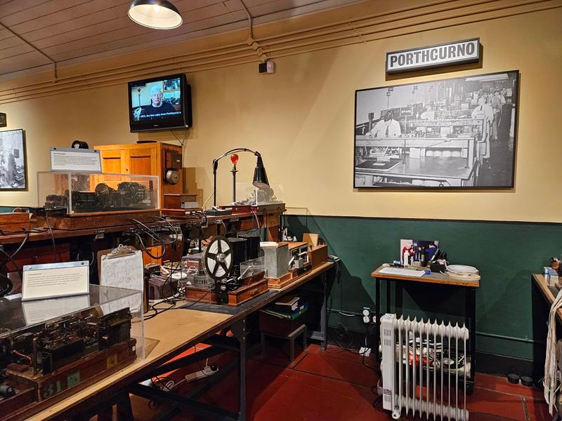display of telegraph machines